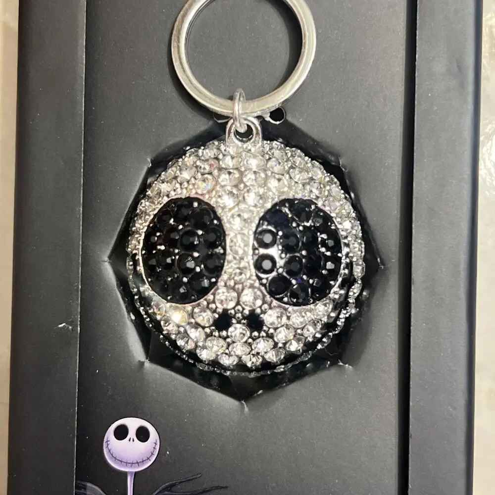 Nightmare Before Christmas Jack Skellington Disney Bling Head Bag Charm Keychain
